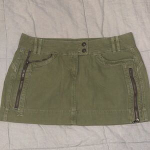 Garage Mini Skirt W/ Cargo Pockets (Deep Lichen Green)